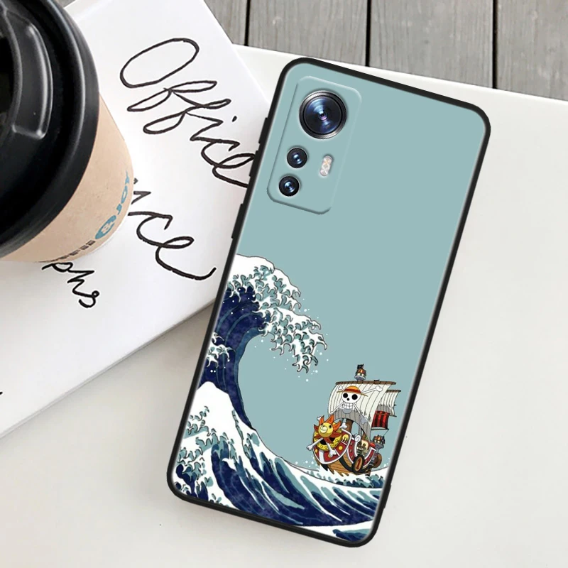 Japan Anime O-One Piece For Xiaomi Mi 13 12T 12S 12X 11i 11X 11T Play HyperCharge Lite Ultra Pro Black Soft Phone Case