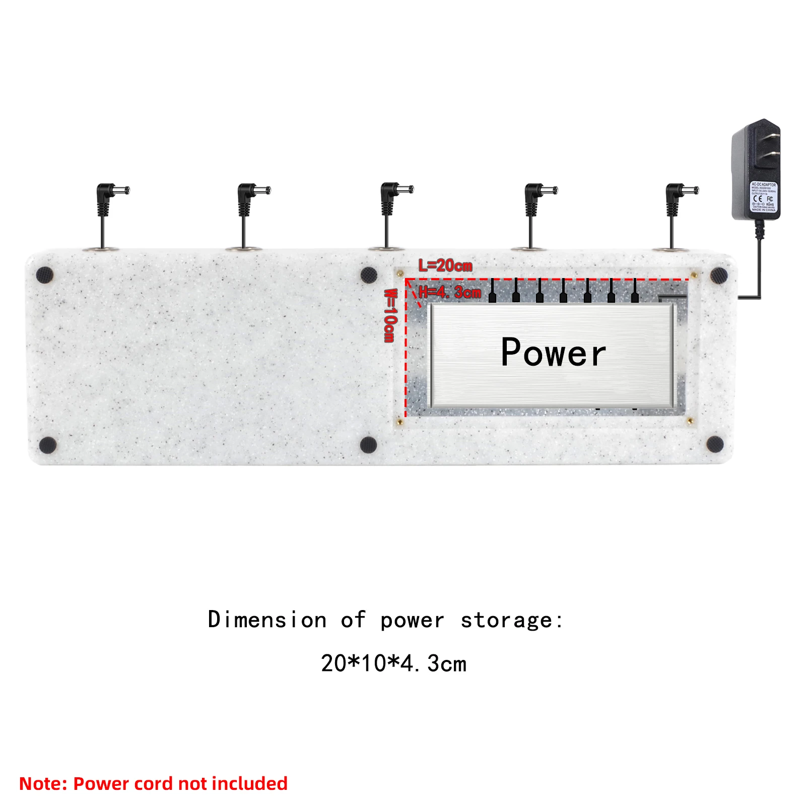 Rockhouse RPB-3 Small Portable Guitar Effect Pedal Board Lightweight Engineering Plastic with Linking Tapes