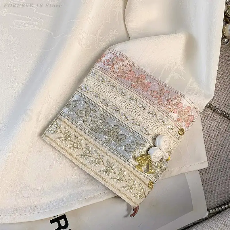 Embroidered Long Sleeved Blouse New Chinese Style Improved Stand Up Collar Tang Clothes Top Female Retro Jacquard Hanfu Shirts