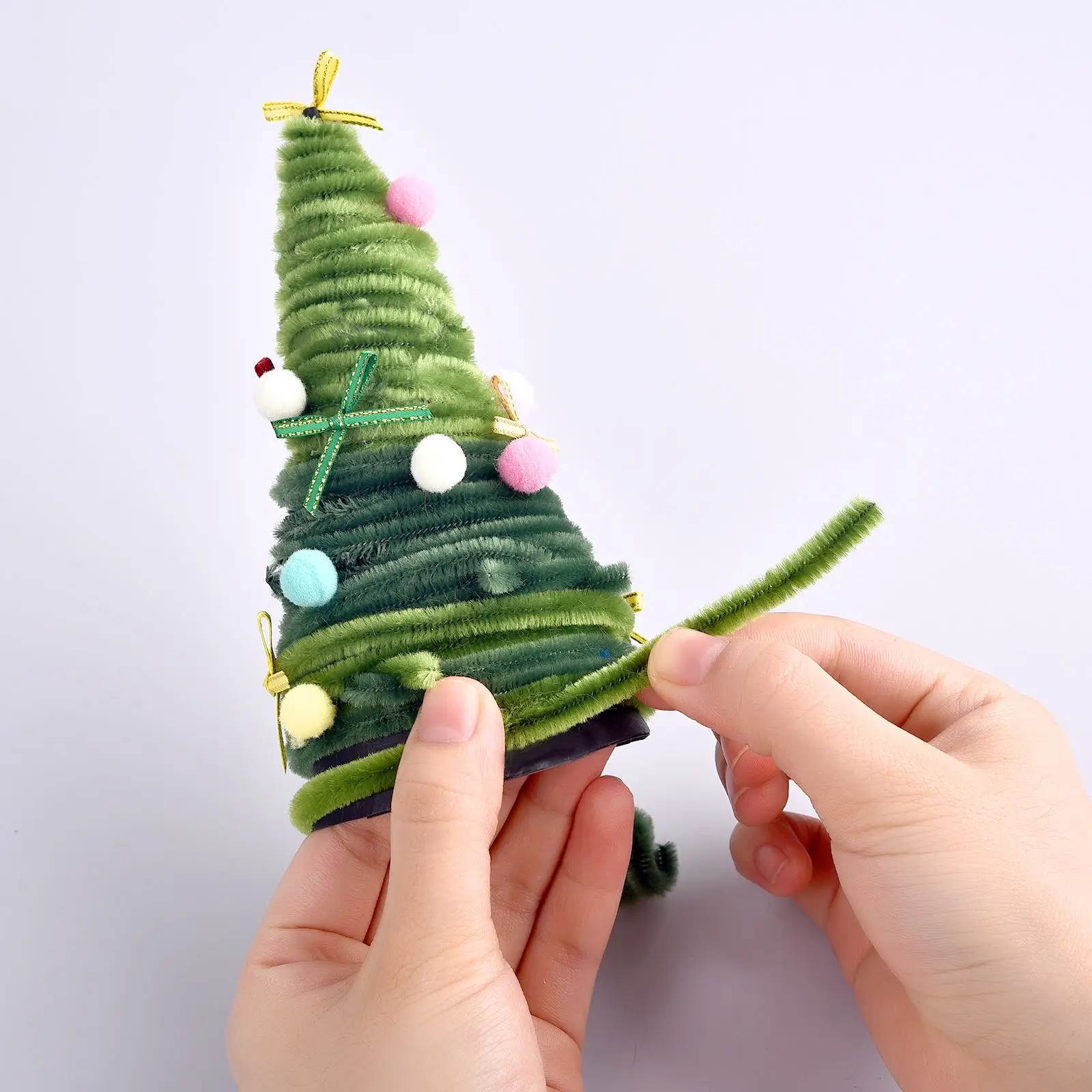 Palo de peluche, 100 Uds., barra giratoria, tallos de chenilla, tubo de alambre, juguetes para niños, tiras DIY, Material creativo para Hobby,