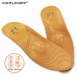 Best Insole For Shoes Leather Orthotic Insoles Flat Feet High Arch Support Orthopedic Shoes Sole Fit In O/X Leg Corrected Insert