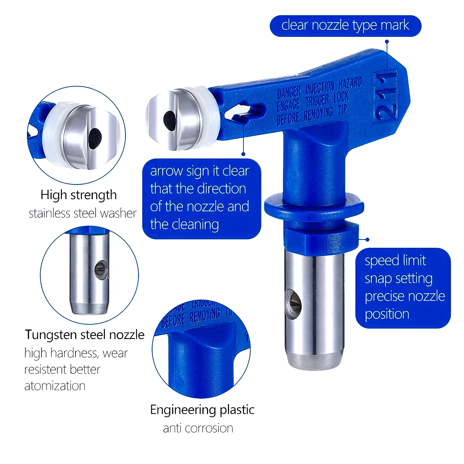 Conjunto De Bicos De Pintura Airless Reversíveis, pontas De Pistola De Pulverização, peças De Máquinas De Pulverização, ferramentas De Pulverizador