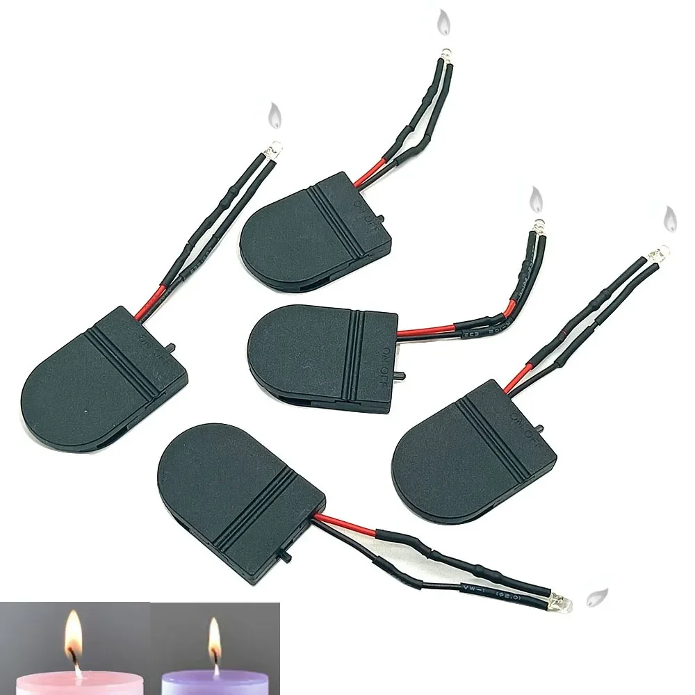 20PCS Transparent LED Diodes 3MM 5MM CR2032 Suitable for Red/green/blue/single Flashing Candle Flashing 35cm Pre Cable