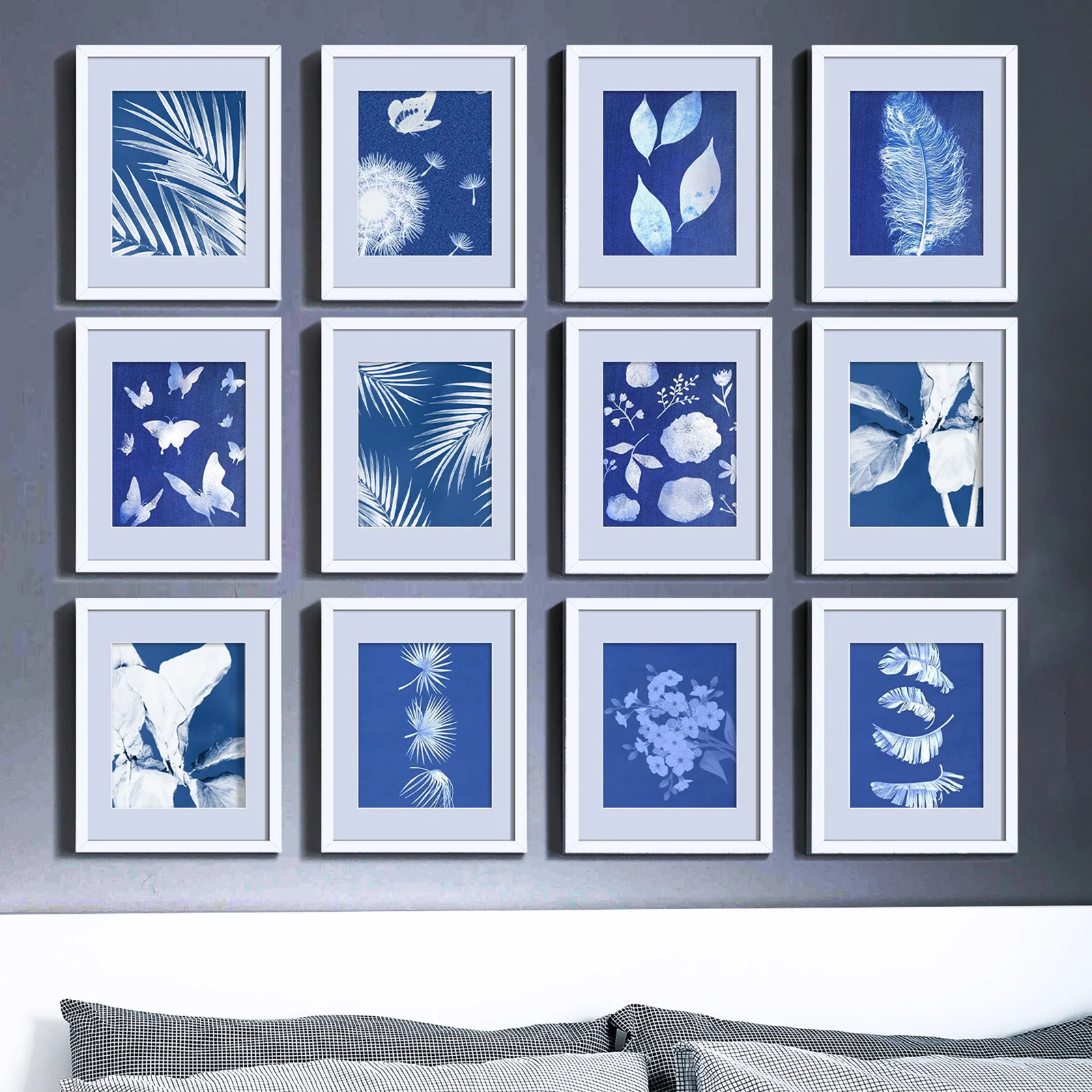 

1 Set 20 Sheets Blue Sunprint Fiber-Based Diy Cyanotype Fade Resistant For Art Drawing Handmade Floral Craft Projects Sunprint