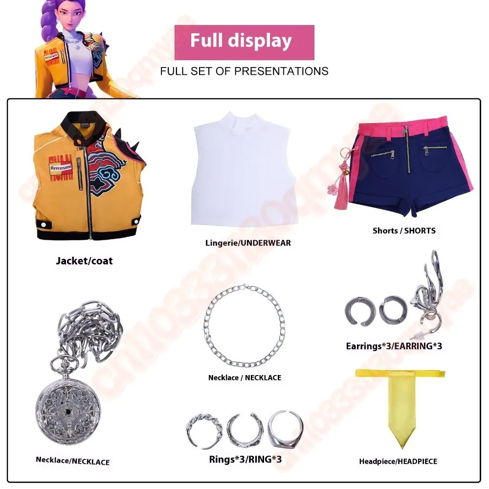 Disfraz de KPop Demon Hunters Huntrix para mujer, disfraz de rumi Zoey mira, trajes de fantasía, traje de fiesta de Carnaval y Halloween, 2025