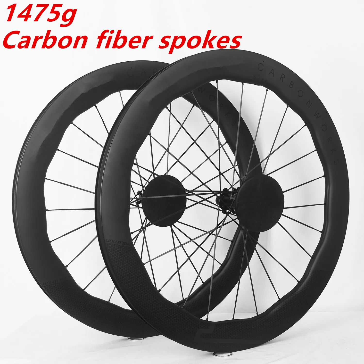 New 700C Carbon Spoke 6560mm Wave Road Bike Carbon Fibre Bicycle Center Lock Disc Brake Wheelset Clincher Tubeless Rims Wheel