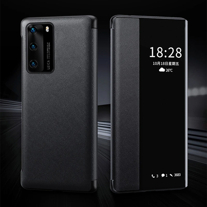 

Чехол Smart View для Huawei P40 Pro Auto Sleep Wake Up Flip Cover Тонкий чехол для телефона с магнитной оболочкой для Huawei P40Pro Fundas Capa