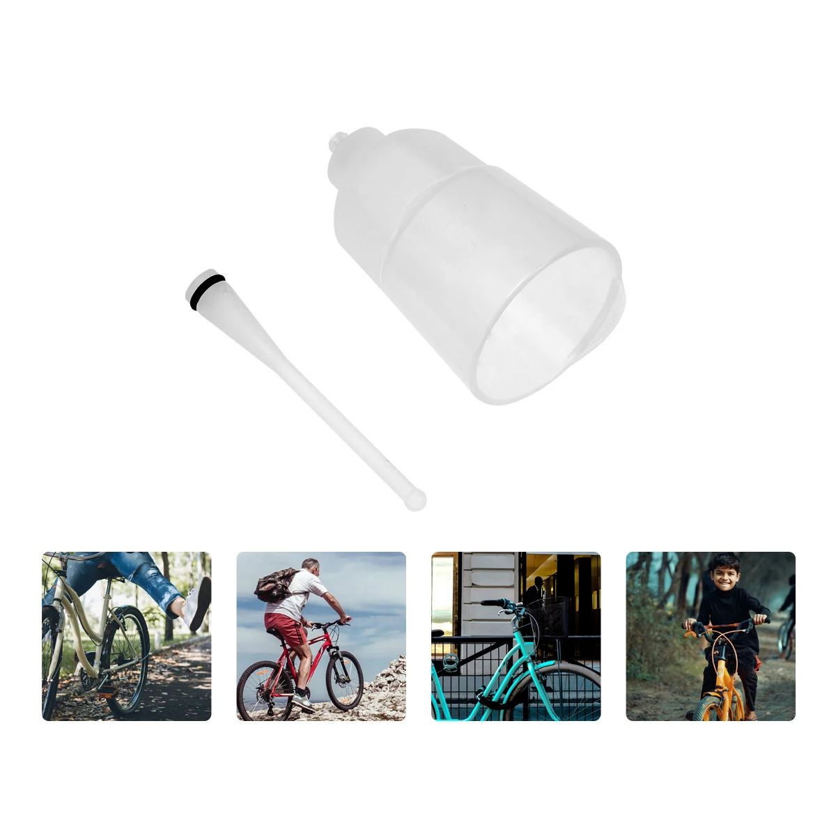 

1 Pair Brake Oil Filling Funnel Brake Oil Refill Tool Brake Repair Tool Compatible with Road Bike (White)