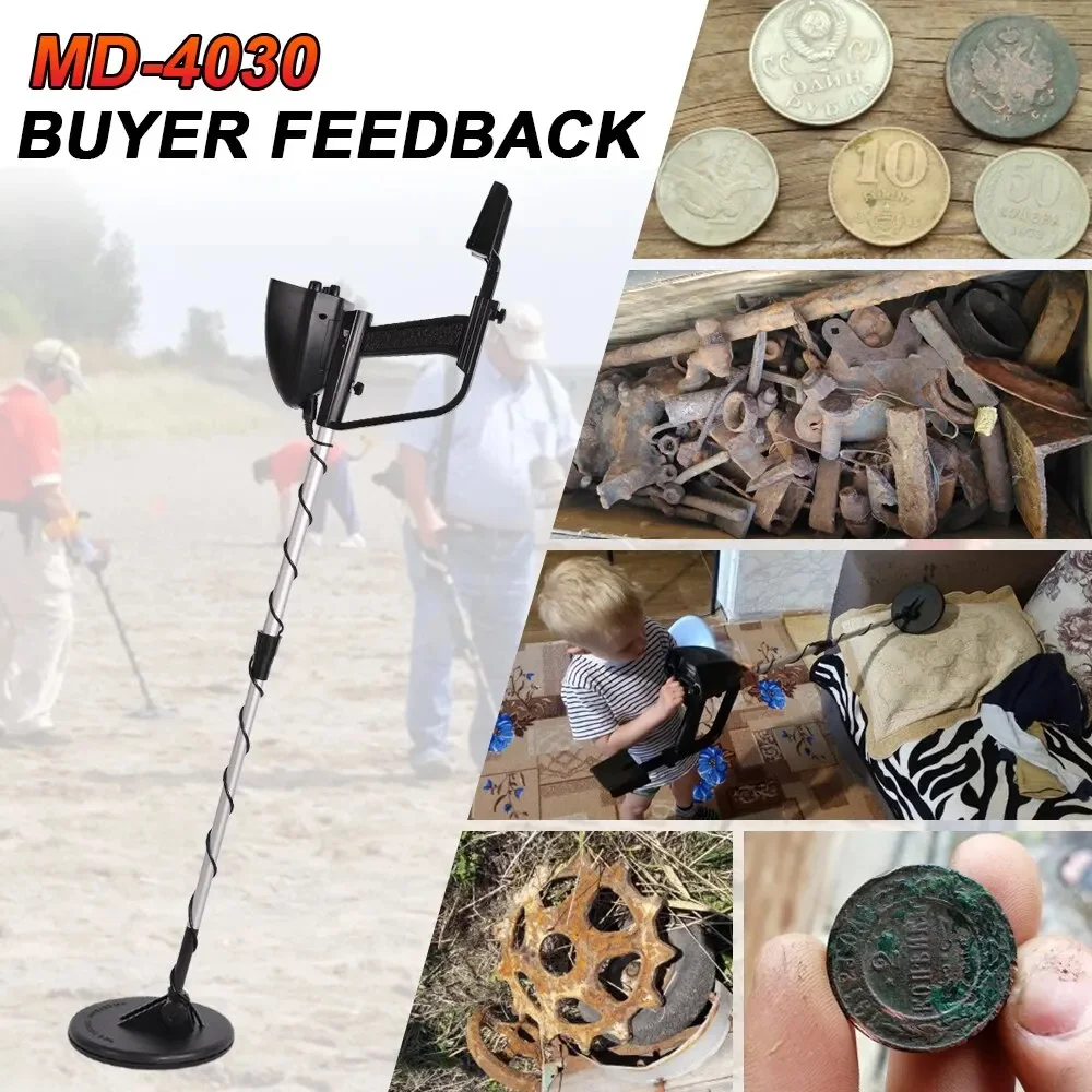 MD4030 Professional Metal Detector Pinpointer Gold Finder Machine Portable Treasure Hunter Gold Depth Metal Detector