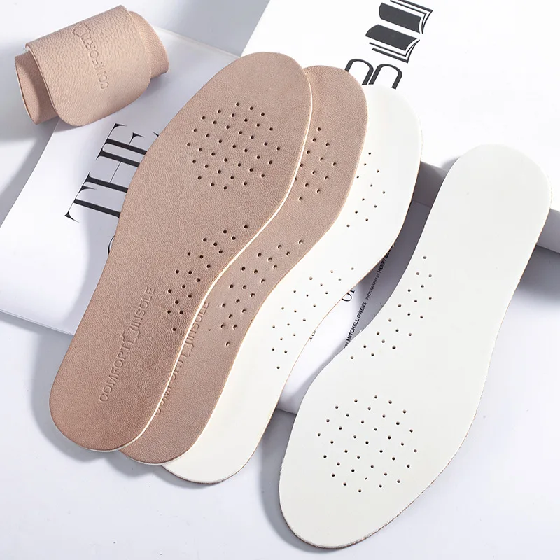 Summer Sweat Absorbing and Breathable Sheepskin Soft Rubber Insole Soft Comfortable Unisex Cushioning Insoles for Various Shoes
