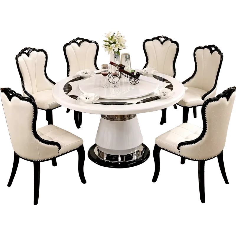 Modern Living Room Table Luxury Unique Round Kitchen Marble Dining Table Set Mobile Nordic Mesas De Jantar House Accessories