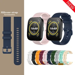 Universal 20/22mm Silicone Band Strap for Huami Amazfit Bip 5 / Bip5 Unity  / Bip 3 Pro / Lite S U Pop Bracelet