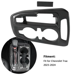 ABS Carbon Fiber Texture Center Console Gear Shift Lever Panel Cover Trim For Trax 2023-2024 Centre Console Upholstery LHD