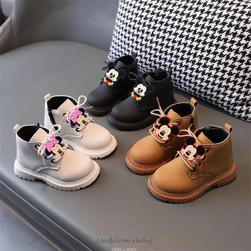 Four Seasons Child Shoes Short Ankle Snow Boots Kid Sports Boy Girl Shoe Fashion Soft Lilo And Stitch Warm Toddlers Kids Boot