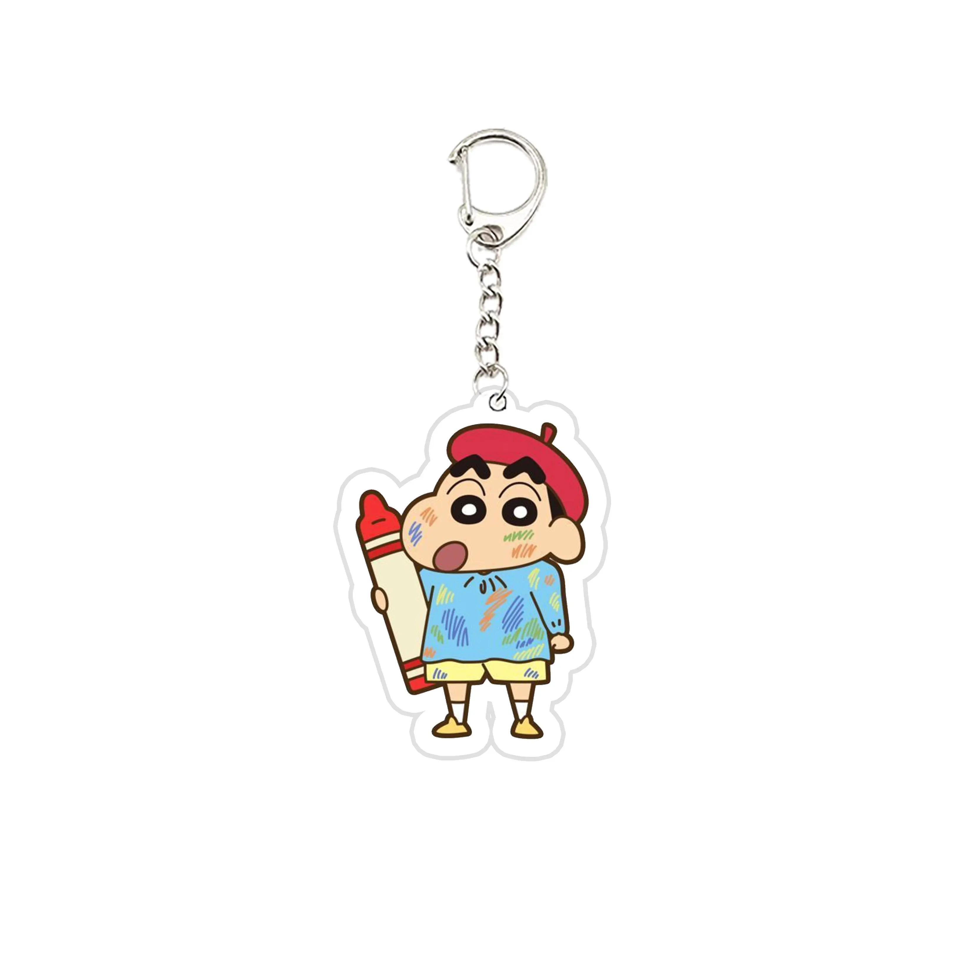 일본 애니메이션 ShinChan 열쇠 고리 짱구 펜던트 열쇠 고리 액세서리 가방 열쇠 고리 반지 보석 팬 선물