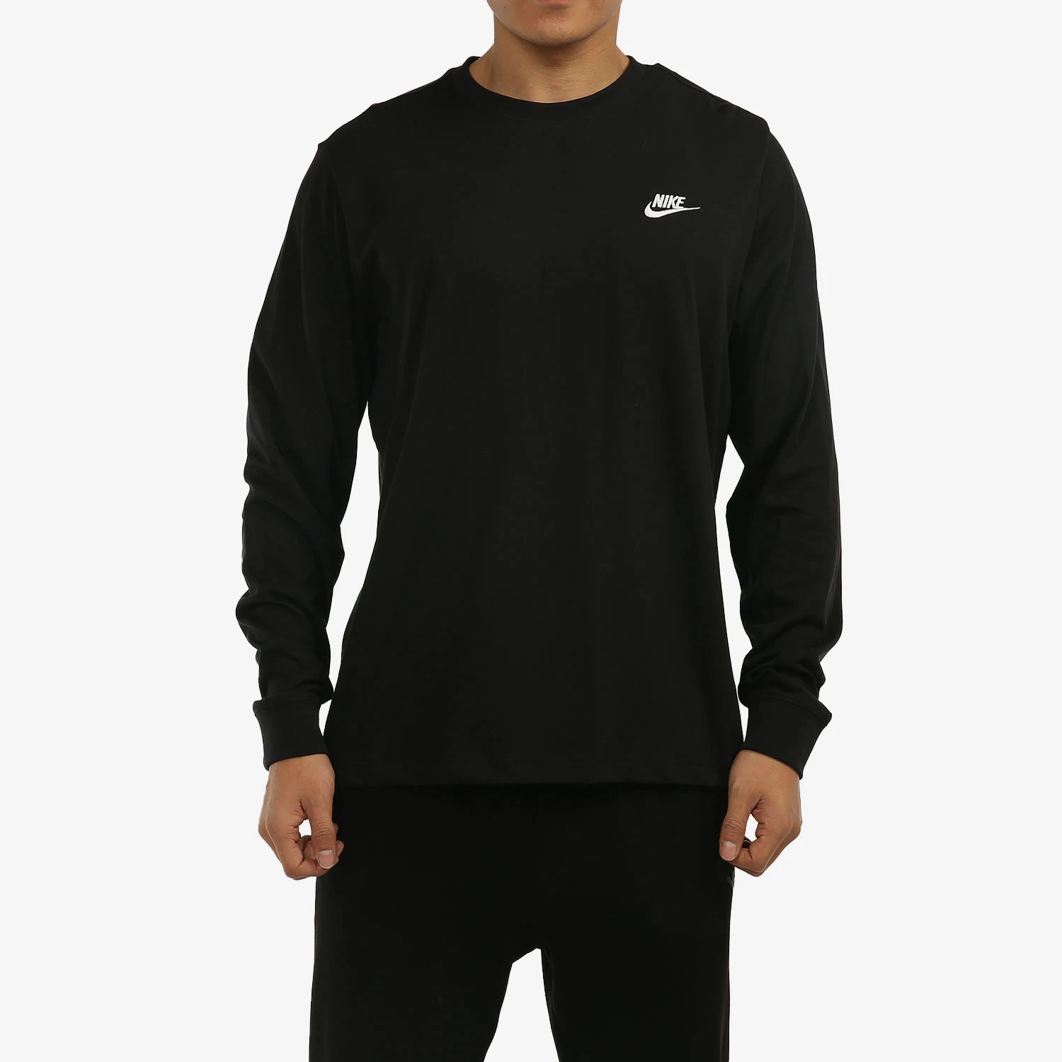 Nike genuine spring new men's loose and breathable round neck long sleeved T-shirt AR5194-010
