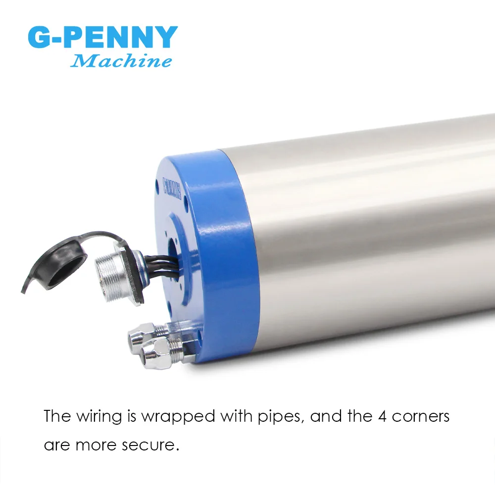 G-Penny 3.2kw Water Cooled Spindle Motor 4 pcs Bearings 0.01mm Accuracy 220v / 380v Water Cooling 3.0kw D=100mm CNC Engraving