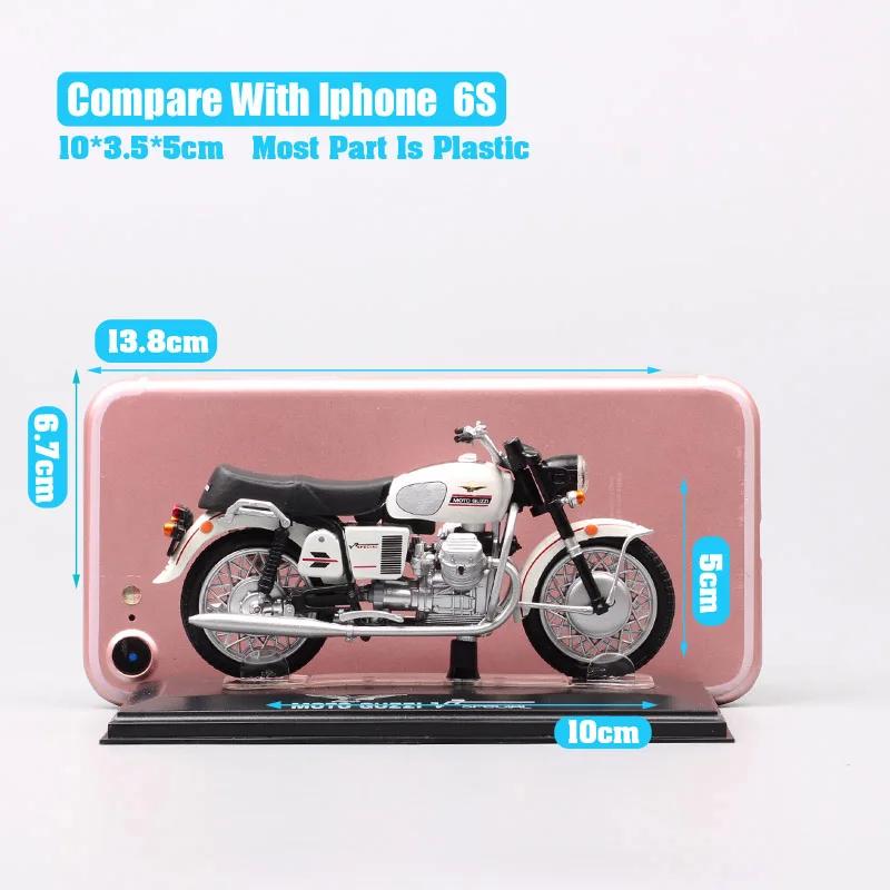 1:24 Scale Classic Moto Guzzi V7 Special 1970 Motorcycle Diecasts & Toy Vehicles Sports Bike Model Miniatures Hobby Gift White