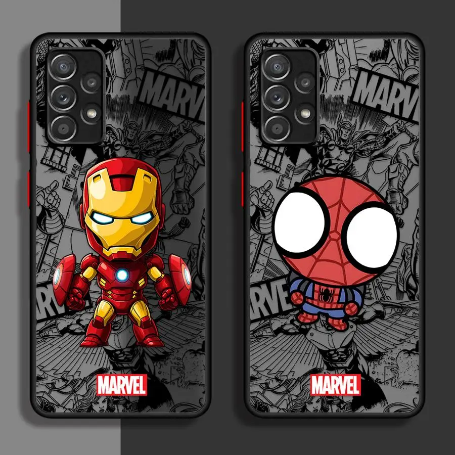 Матовый чехол для телефона Deadpool Spider Man для Samsung Galaxy A14 A30 A50 A70 A06 Note 20 Ultra 10+ 9 8 A05 A15 A16 A12 A13
