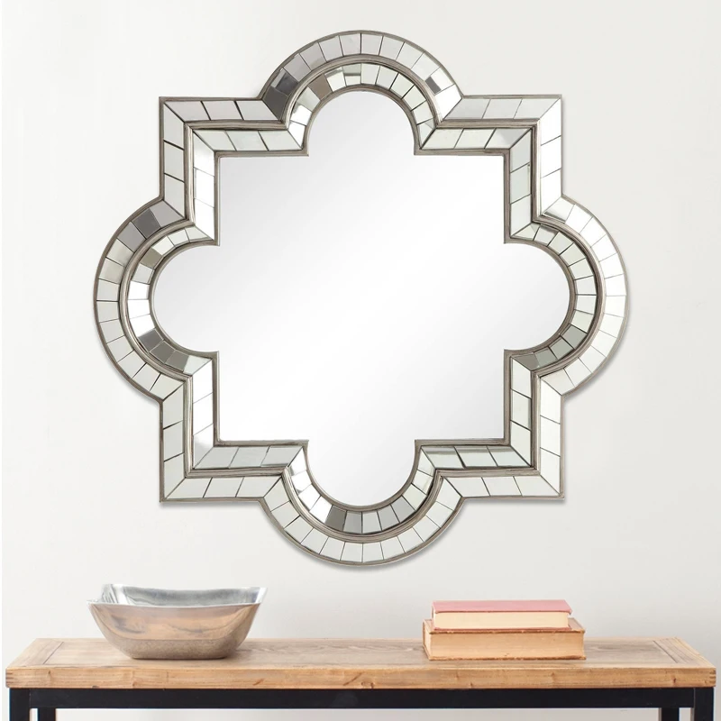 Customized plain decorative mirror Entrance Bathroom Carved boutique Special promotion