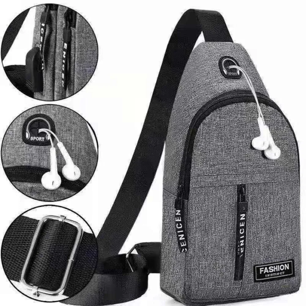 Student Messenger Bags Outdoor Travel Sport Sling Backpack Mens Chest Bag Shoulder Bag Cross Body Bags