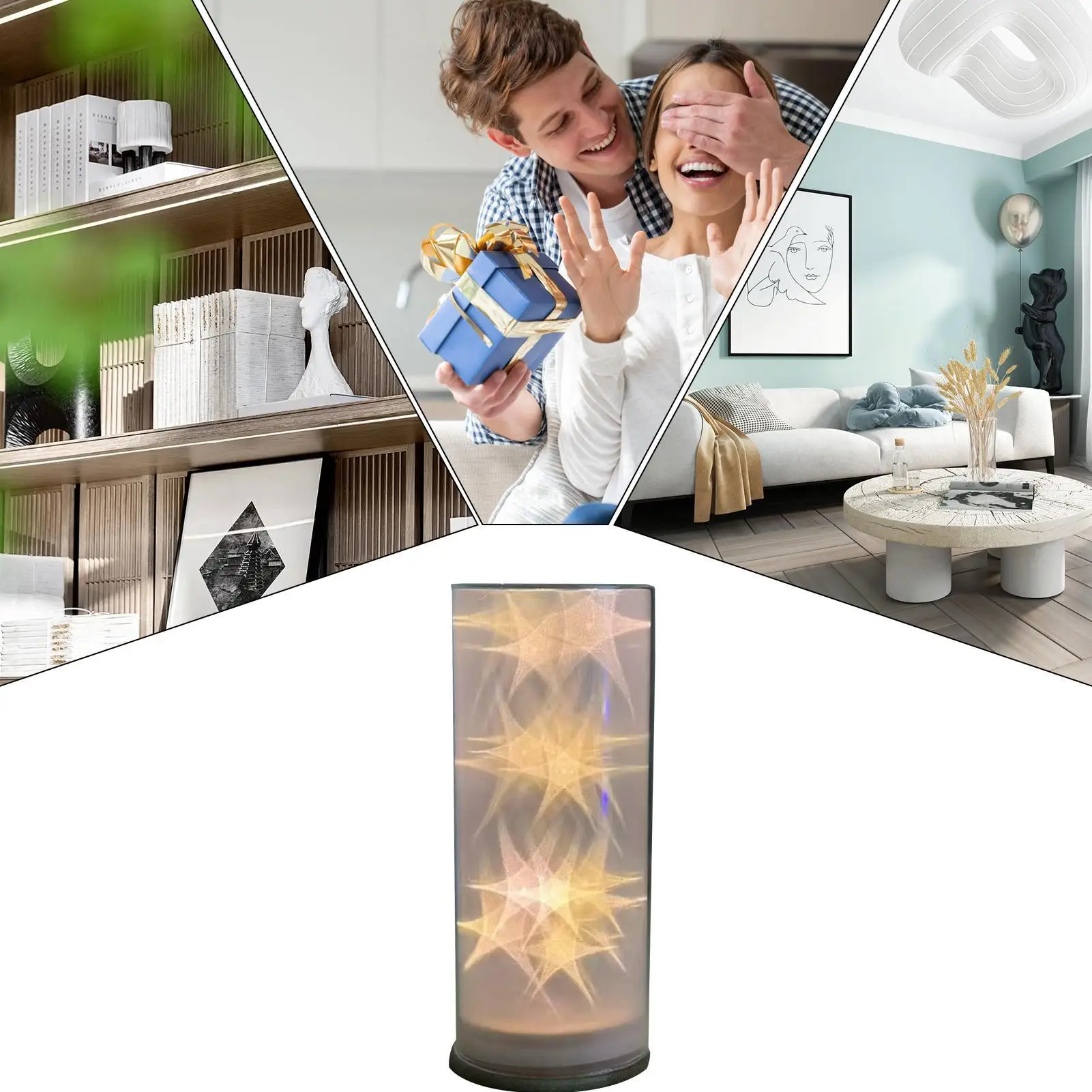 Luz nocturna de estrella, iluminación ambiental LED, decoración del hogar, lámpara de mesa decorativa, luz de mesita de noche para dormitorio, mesita de noche, sala de estar y oficina