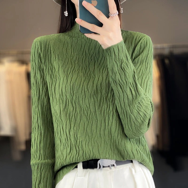 

2023 New Women's Cashmere Sweater Fashion Sweater Knitted Cashmere Sweater Top Women's Pullover Autumn and Winter Sweater