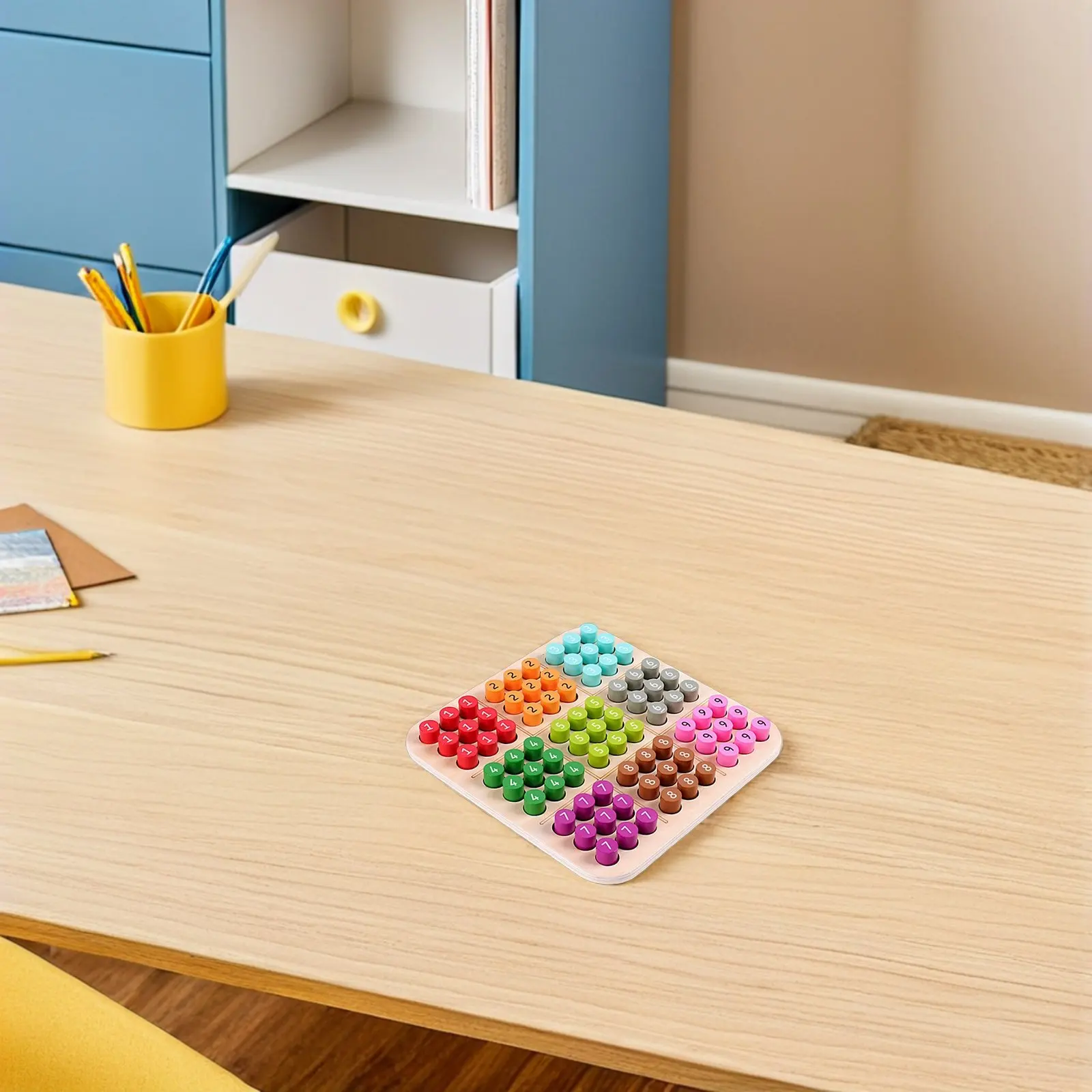 

1Set Kids Sudoku Game Wooden Peg Board Early Education Board Game Logic Reasoning Math Development Intelligence Exercise