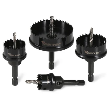 סט חורים דקים בקיר M42 בי-מתכת עם ידית הקסדה בעץ מתכת נירוסטה פלסטיק PVC כלי פתיחת חורים