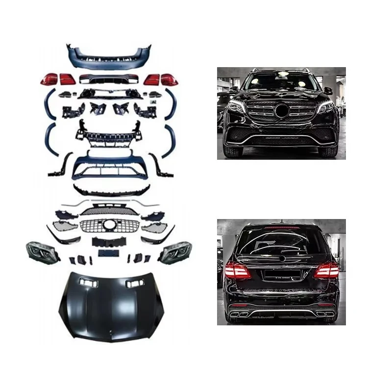 Classic Car Restomod Body Kits2012-2019 GLS Car Modification Upgrade X166  Front Bumper Engine Hood Headlights Rear Bumper Ta