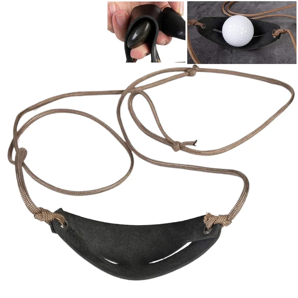 

Кожаный слинг ручной работы из овчарки, бросающий камень, веревка, инструмент для метания камня, кожаный инструмент ручной работы для занятий спортом на открытом воздухе, инструмент для бросания йоги