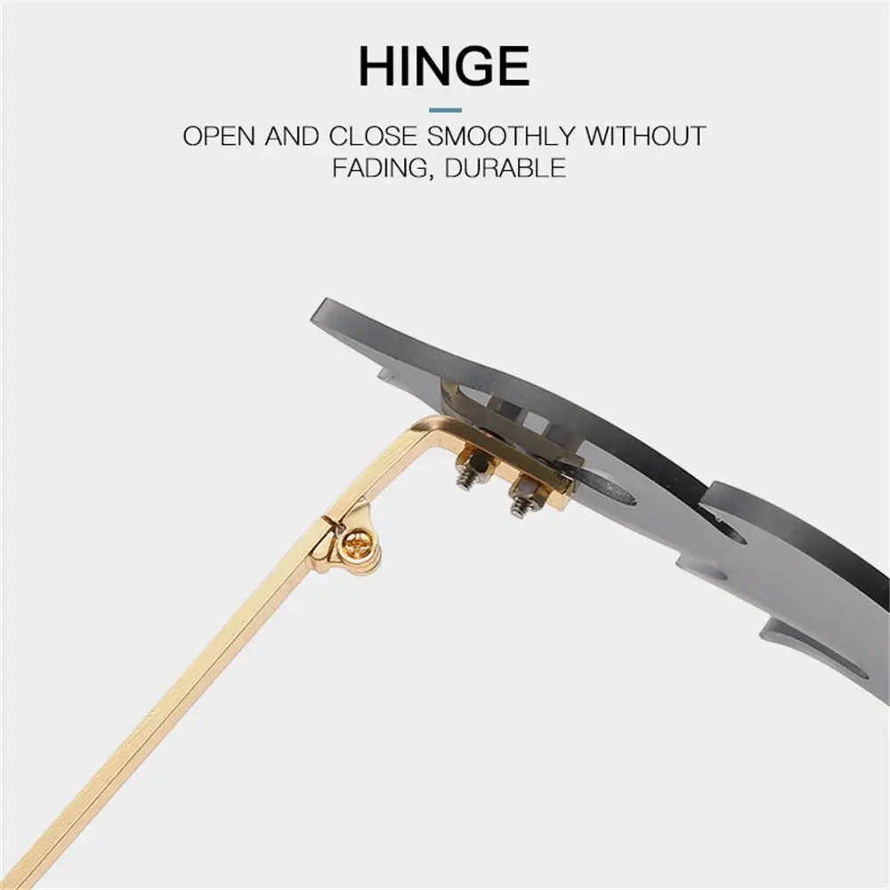 

Streetwear Trendy Party Rimless Eyewear Sunglasses for Women Sun Glasses Fashion Flame Sunglasses Flame Shaped