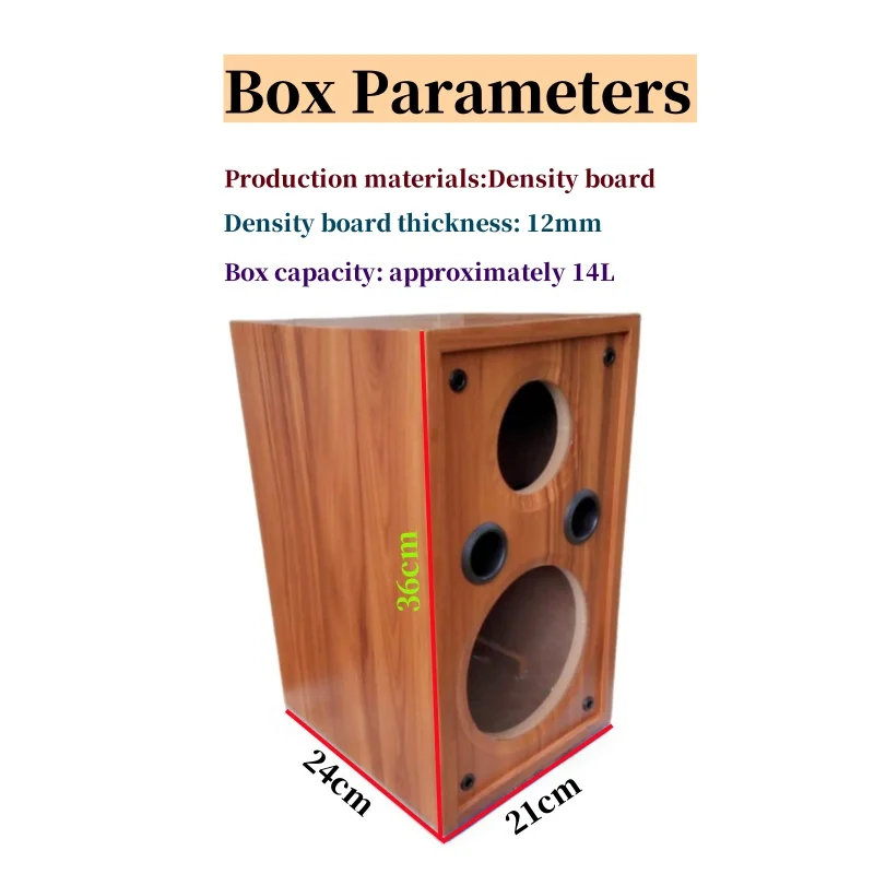 Caixa vazia tweeter de 4 polegadas, woofer de 6,5 polegadas, caixa de alto-falante para carro/casa diy, caixa de som de 1 peça, caixa de alto-falante de madeira, caixa de áudio passiva