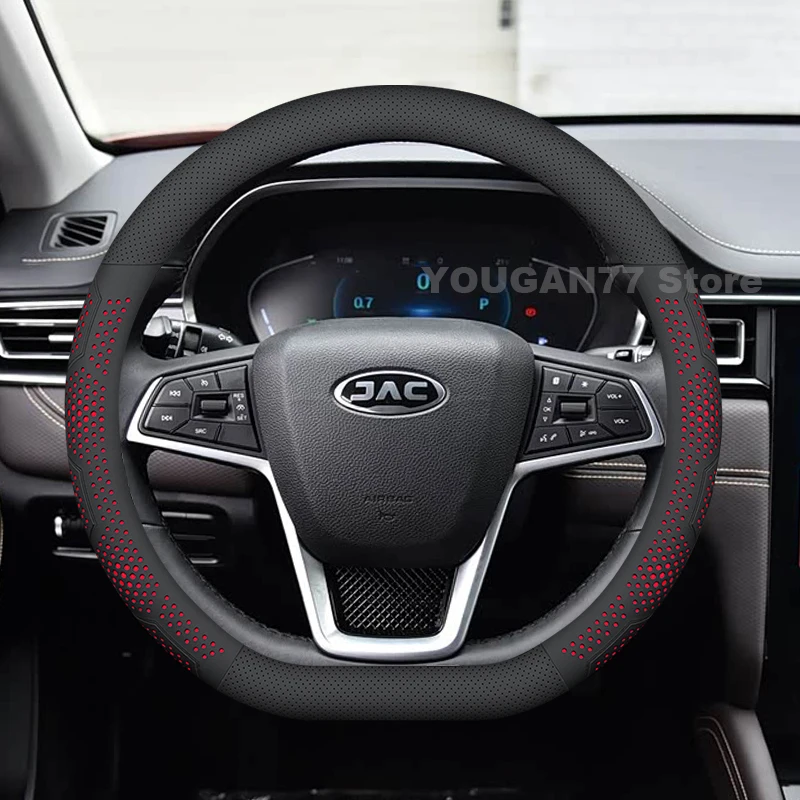 

Leather Car Steering Wheel Cover For JAC Sei 3 2020 2021 2022 2023 Non-slip Auto Steering Wheel JAC Sei 3 Accessories