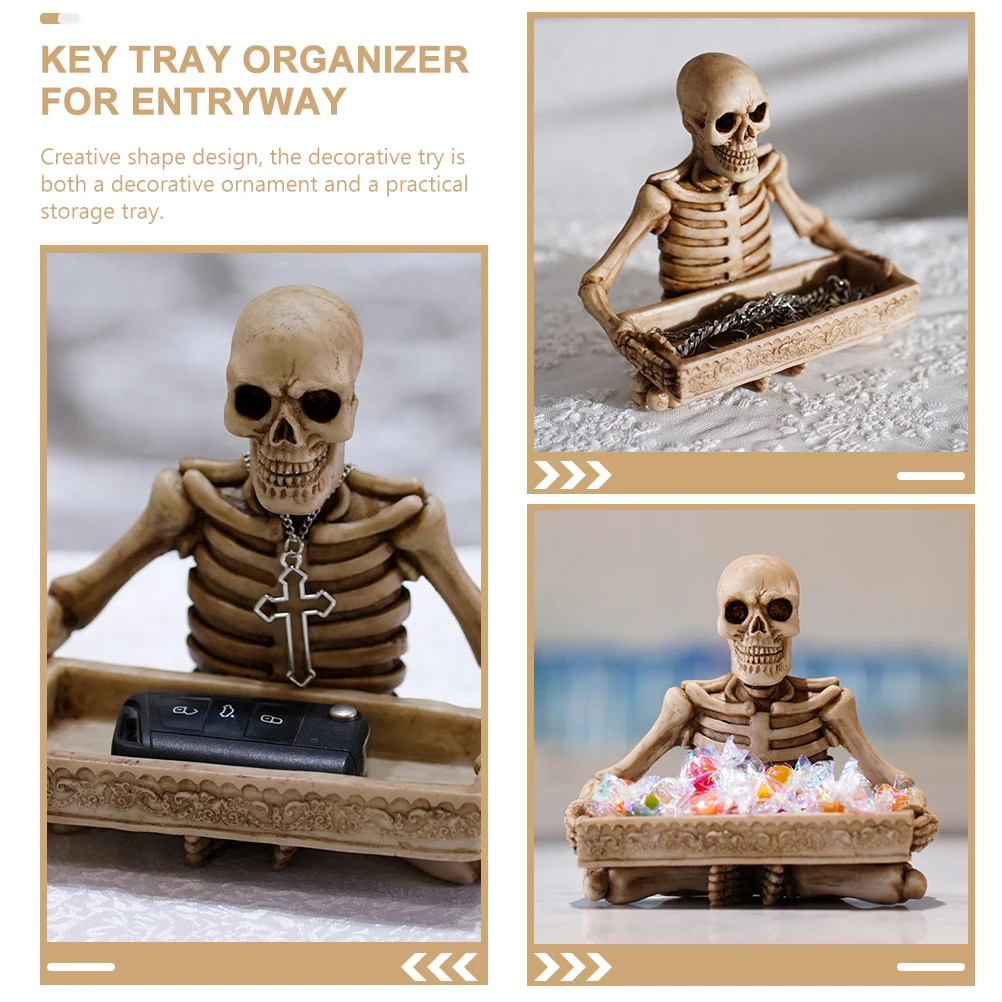 

Creative Resin Storage Tray Jewelry Holder Organizer For Entryway Bedroom Entryway Key Tray Decorative Desktop Accessory