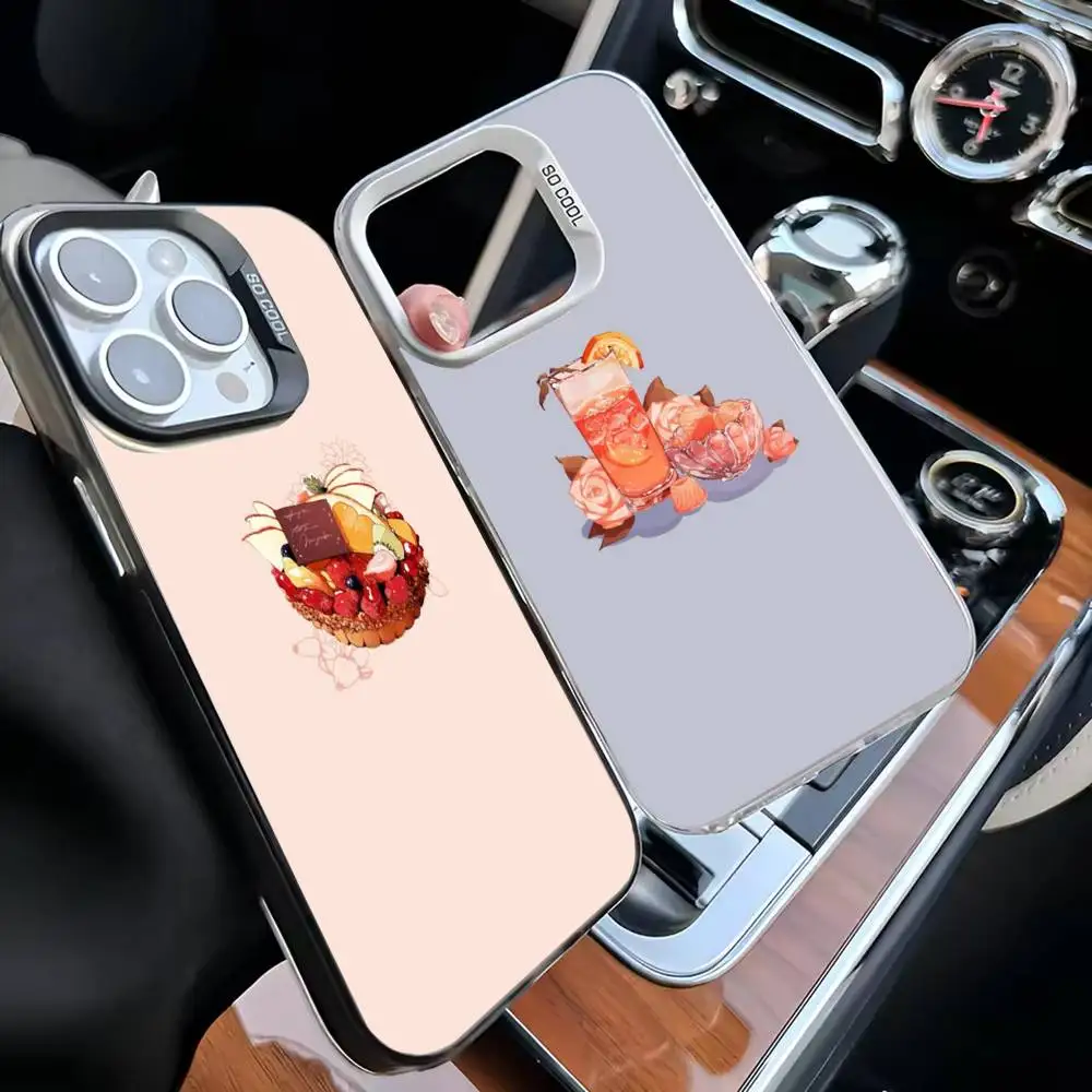 

Tea Snacks And Desserts Phone Case For iPhone 16,15,14,13,12,11,Mini,Pro,MAX White Matte Shockproof Cover