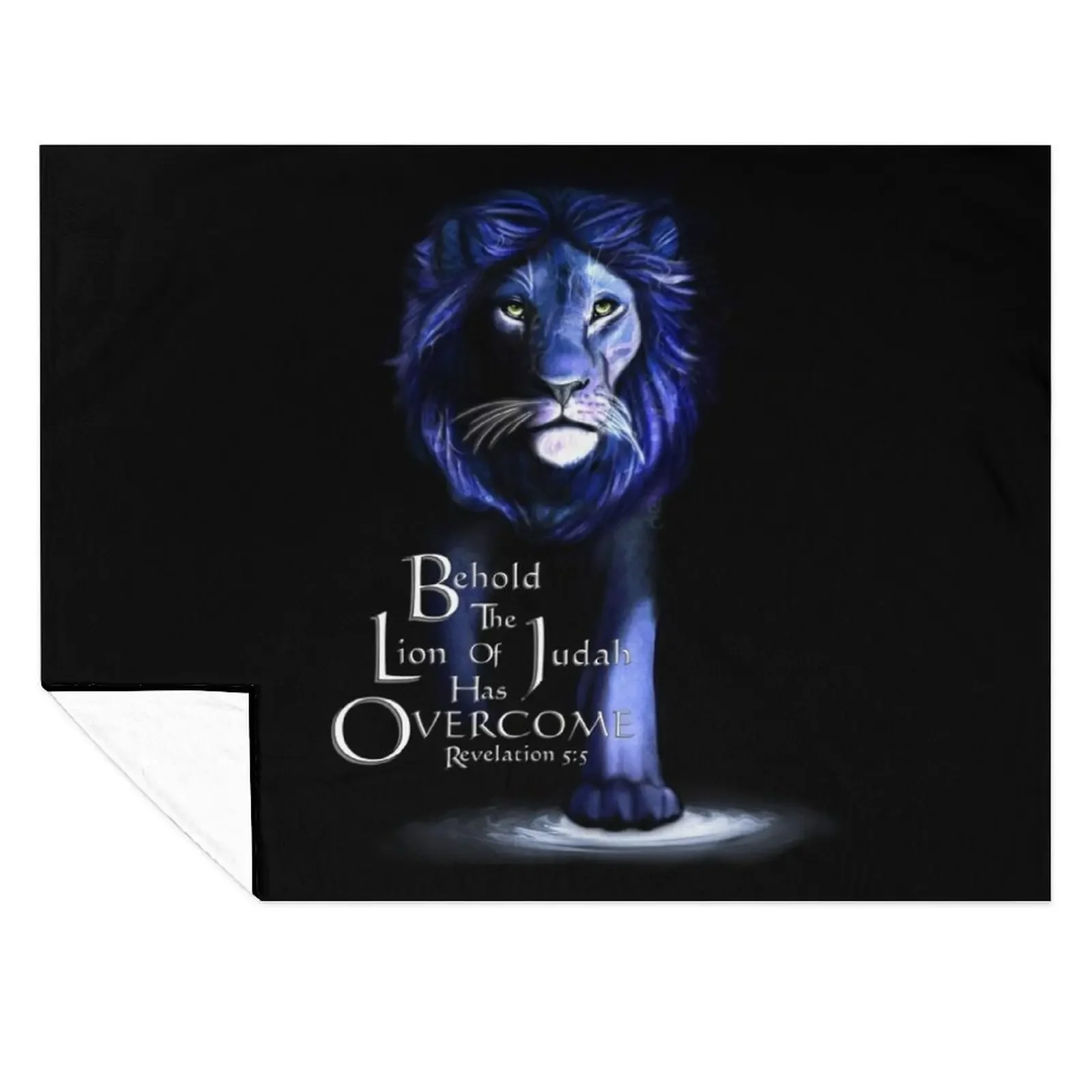 

Lion of Judah With Scripture (Electric Blue) Throw Blanket Thermal Kid'S funny gift Hair Blankets