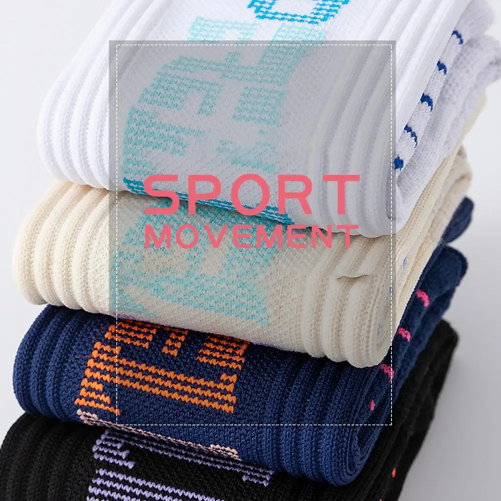 Chaussettes pour adultes unisexes, 1 paire, chaussettes souples imprimées Alphabet, protection des pieds, Sport, cyclisme, randonnée, course à pied