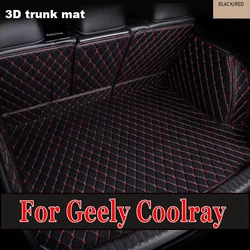 For Geely Coolray 2019 2020 2021 2022 2023 2024 Car Boot Mat Rear Trunk Liner Cargo Leather Floor Carpet Tray Accessories Mats