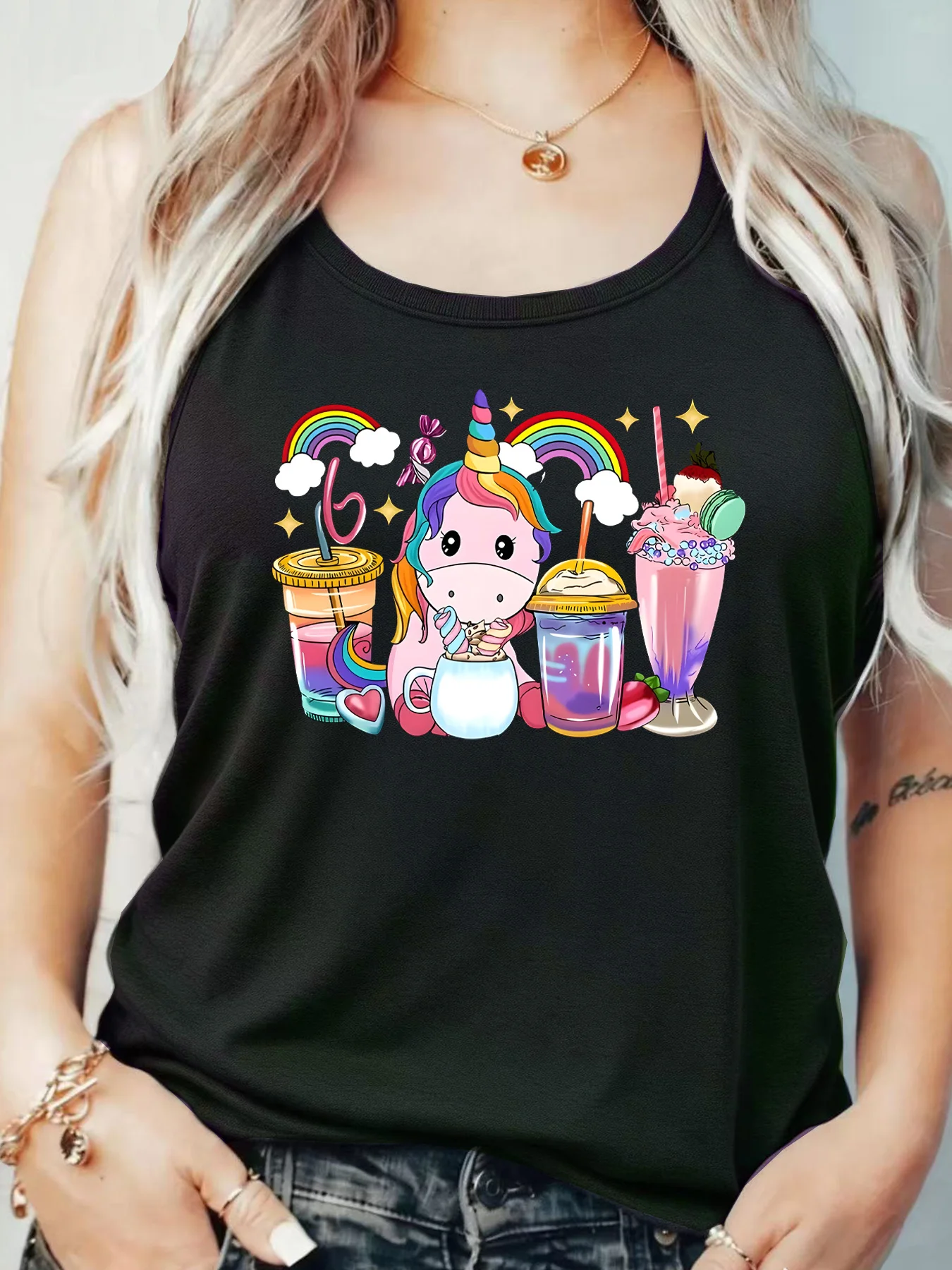 

Loose Fit Printed Pocket T-Shirt for Women with Ribbed Collar round Neck 1-8XL plus Size Comfortable Casual Vest