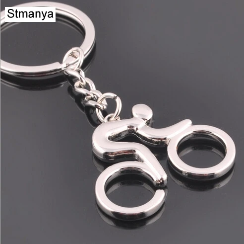 Metal Keychain Riding bicycle key chain car key ring bag charm Novelty Gifts bike sports souvenirs key chains lovers Jewelry