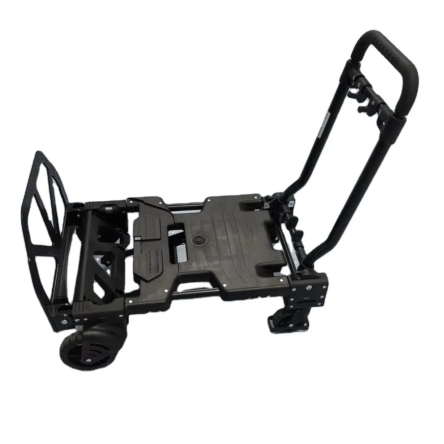 

Heavy Duty Aluminium Foldable Platform Cart Four-Wheel Customizable OEM Flatbed Hand Trolley for Supermarket Warehouse Luggage