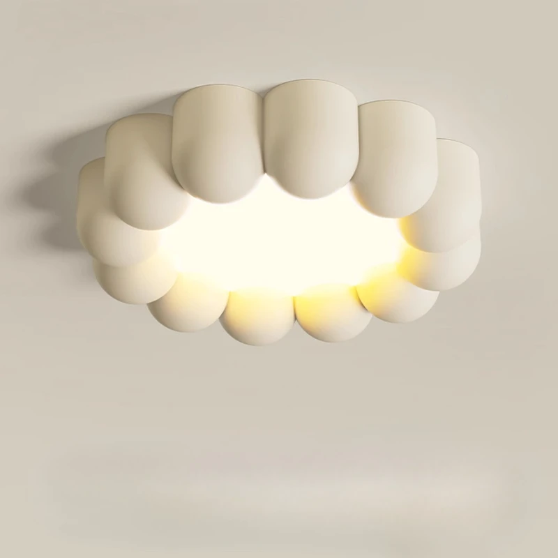 

Creative Resin Mountain Peak Circular Ceiling Lights Nordic Cream Wind Eye Protection Bedroom Room Decor Study LED Ceiling Lamps