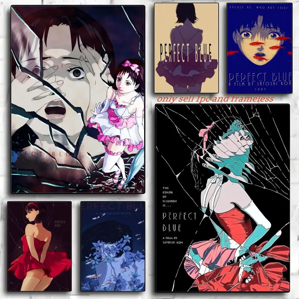 P-Perfect Blue MOVIE-Poster, Poster, HD-Kunst, selbstklebende Wand, wasserfest, für Zuhause, Wohnzimmer, Schlafzimmer, Bar, ästhetische Dekoration