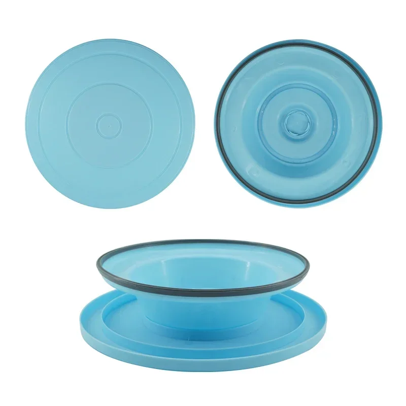 Rubber Non-slip Plastic Cake Decorating Turntable Manual Cake Stand Anti-skid Round Cake Table Kitchen Baking Tools