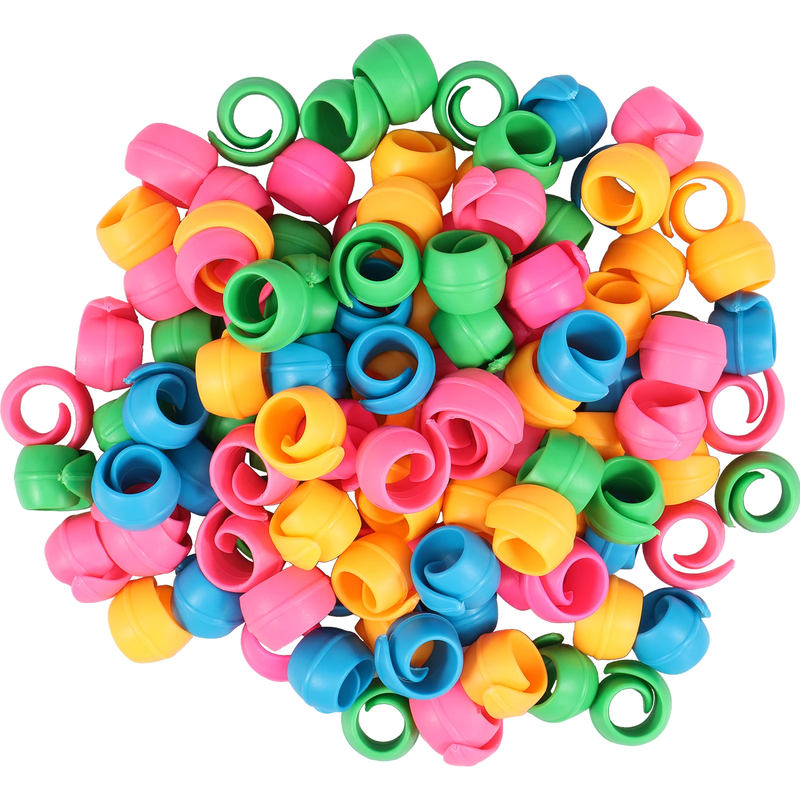 100Pcs Thread Spool Savers Spool Huggers Silicone Thread Holder Organizer Reusable Mixed Color Spool Huggers Prevent Thread