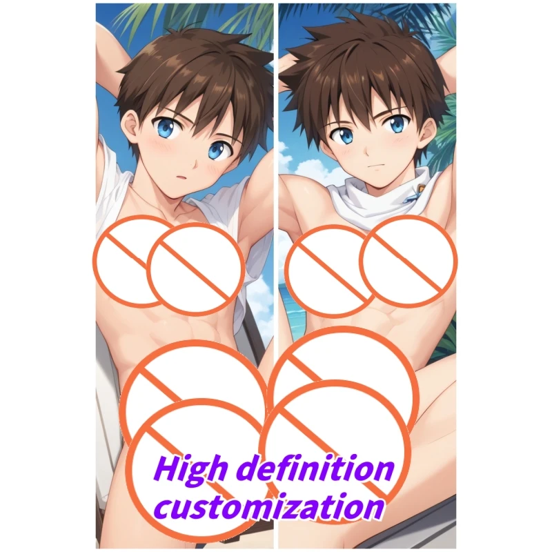 

Dakimakura Anime Pillow Case Ikari Shinji Double-sided Print Of Life-size Body Pillowcase Gifts