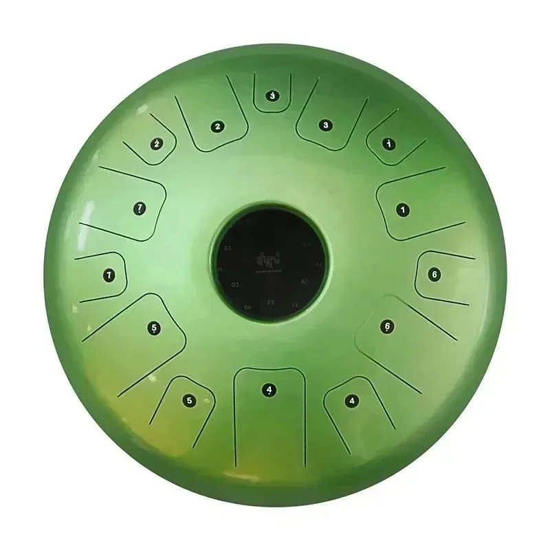 

2025 14" Steel Tongue Drum Golden Color Large Size Steel Drum Tongue Drum For Professional Musician Percussion Instruments