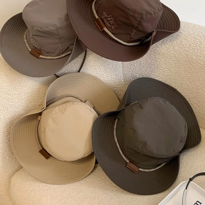 Hiking Sun Protection Fisherman Hat Men's and Women's Tooling Hat Outdoor Camping Mountain Climbing Shade Western Cowboy Hat