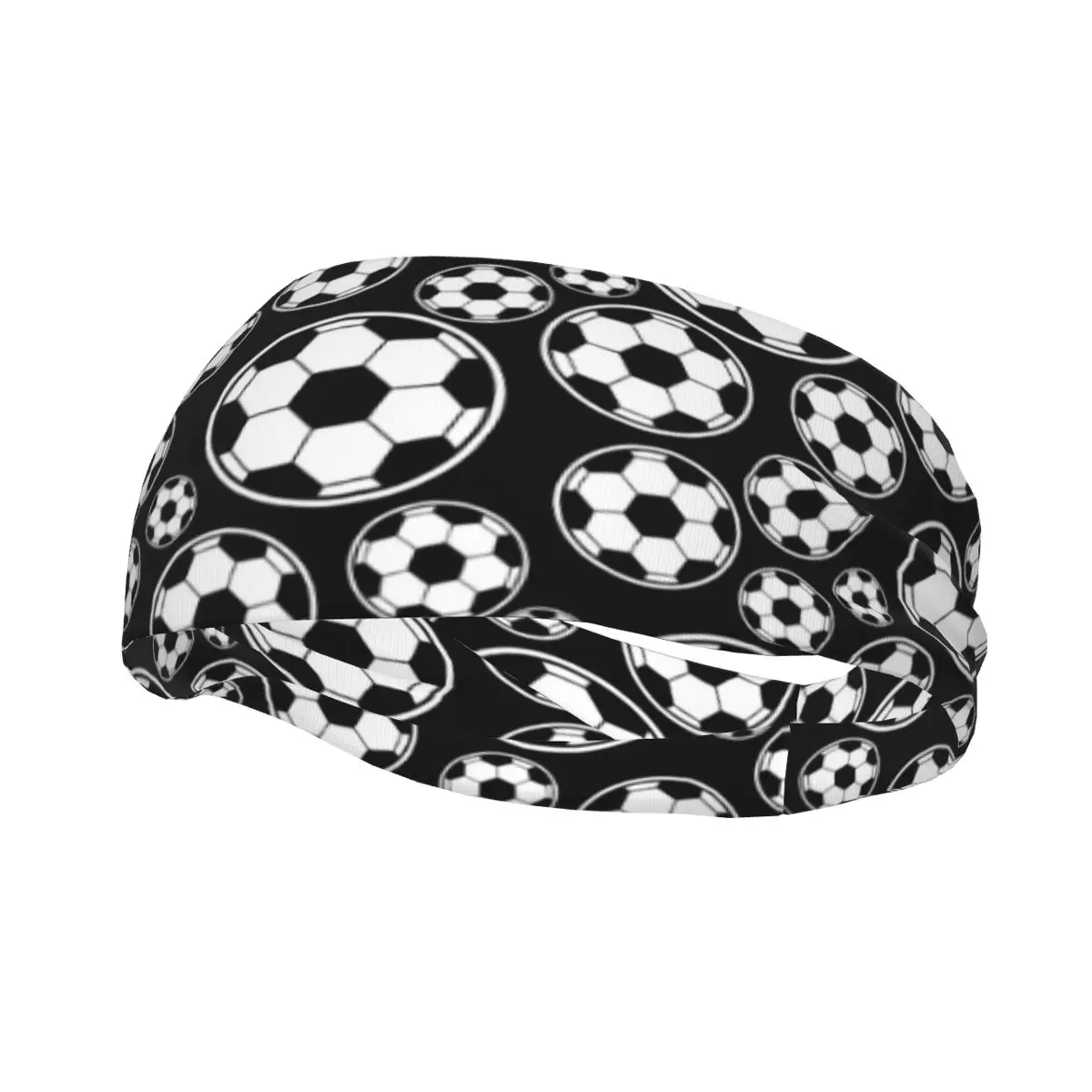 Unisex Sports Sweatband Headband Fitness Workout Cycling Soccer Ball Pattern Hair Accessories